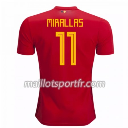 Maillot de Foot Belgique Mirallas 11 Domicile Coupe du monde 2018